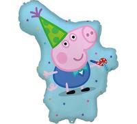 Procos - Grand ballon en aluminium George de Peppa Pig, ballon pour remplissage d'air ou d'hélium, cadeau, décoration