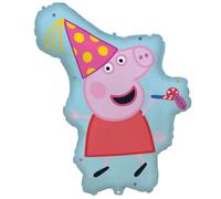 Procos - Grand ballon en aluminium Peppa Pig, ballon pour remplissage d'air ou d'hélium, cadeau, décoration