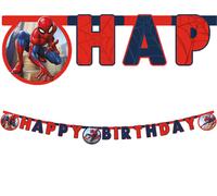 Procos - Guirlande d'anniversaire Happy Birthday Spider-Man Crime Fighter en papier 93868