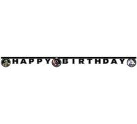 Procos Guirlande en Carton Happy Birthday Star Wars Galaxy 2 m - Noir - Taille Unique