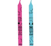 Procos LOL Surprise bougies d'anniversaire pour enfants 12 pièces bleu-rose 6 cm - Bleu