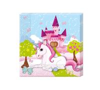 Procos Lot de 20 serviettes en papier licorne 33x33cm multicolore taille unique 10035598