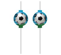 Procos Lot de 4 pailles pour fans de football