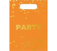 Procos - Motif à pois Sacs de fête en plastique Pack de 6 SG28525 (taille unique) (Orange)