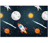 Procos - Nappe plastique avec planètes, Astronauta Rocket Space Party (180 x 120 cm), Multicolore, 93737