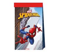 Procos - Party Loot Bags Marvel Spider-Man Crime Fighter Lot de 6 sacs cadeaux Caramel, 94082