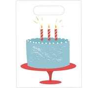 Procos - Sacs de fête gâteau d'anniversaire pack de 6 SG28438 (taille unique) (Blanc/Bleu/Rouge)