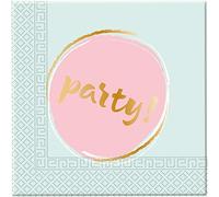 Procos - Serviette 33 x 33 cm Elegant Party, multicolore, 5PR89262