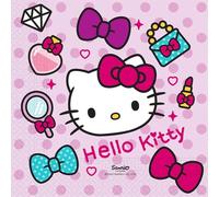 Procos - Serviettes en papier FSC Hello Kitty Fashion Stylish (33 x 33 cm, double voile), 20 pièces, rose, 94701