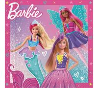 Procos - Serviettes en papierBarbie Fantasy (33 x 33 cm, double épaisseur), 20 pièces, rose, bleu clair, 94568