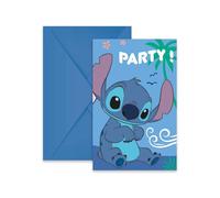 Disney Carte d'invitation Lilo et Stitch Angel Party – Lot 6 invitations et enveloppes FSC