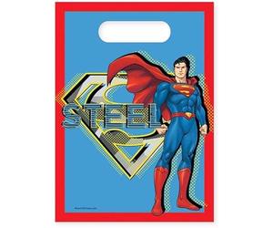 Procos Superman Lot de 6 sachets surprise en plastique Multicolore 23 x 16,5 cm