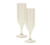 Procos - Verre réutilisable 2 pièces, pour fête ou fête dans le jardin, Beige Transparent
