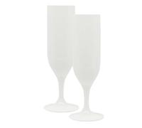 Procos - Flûte à champagne en plastique, 2 pièces, réutilisable, vaisselle de fête pour anniversaires, fêtes à thème, mariages