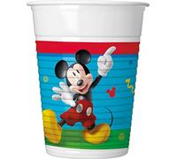 Procos - Verres en plastique Disney Mickey Rock The House (200 ml), 8 pièces, multicolore, 94240