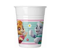 Procos - Verres en plastique Paw Patrol Skye & Everest (200 ml), 8 pièces, multicolore, 93560