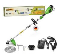 Procraft ATA-40S Débroussailleuse sans fil 40 V 420 mm Brushless + 1 batterie 4,0 Ah + chargeur