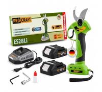 Procraft ES28Li bb Sécateur sans fil 20 V 25 mm + 2 batteries 2,0 Ah + chargeur
