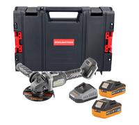 Procraft Industrial AG125Bbb Meuleuse d'angle sans fil 20 V 125 mm Brushless + 2x batterie 4,0 Ah + chargeur + boîte à outils RHINO