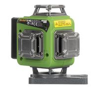 Procraft LE-4GL kit laser ligne / croix sur batterie 3,7 V 40 m vert autonivelant incl. batteries, chargeur & accessoires
