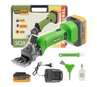 Procraft SC20 tondeuse à moutons sans fil 20 V 76 mm + 1x batterie 4,0 Ah + chargeur + coffret