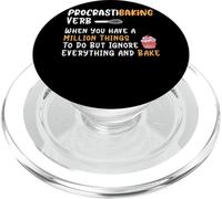Procrastibaking Verbe Million Things Ignore PopSockets PopGrip pour MagSafe