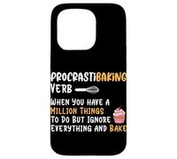 Procrastibaking Verbe When You Have A Million Things to Do Bu Coque pour iPhone 15 Pro