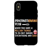 Procrastibaking Verbe When You Have A Million Things to Do Bu Coque pour iPhone X/XS
