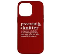 Procrastiknitter Dictionnaire de procrastinateur de Tricot drôle Coque pour iPhone 14 Pro Max