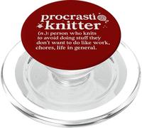 Procrastiknitter Dictionnaire de procrastinateur de Tricot drôle PopSockets PopGrip pour MagSafe