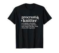 Procrastiknitter Dictionnaire de procrastinateur de Tricot drôle T-Shirt