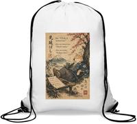 Procrastination Reflected in Zen Style Gym Sack Casual Sac à cordon Blanc