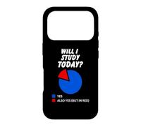 Procrastination Vais-Je étudier Aujourd'hui? Oui Diagramme à secteurs sarcastiques Coque pour iPhone 17 Pro