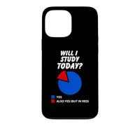 Procrastination Vais-Je étudier Aujourd'hui? Oui Diagramme à secteurs sarcastiques Coque pour iPhone 13 Pro Max