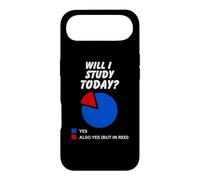 Procrastination Vais-Je étudier Aujourd'hui? Oui Diagramme à secteurs sarcastiques Coque pour iPhone Air