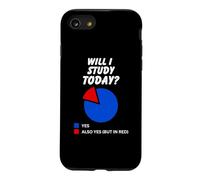 Procrastination Vais-Je étudier Aujourd'hui? Oui Diagramme à secteurs sarcastiques Coque pour iPhone SE (2020) / 7/8