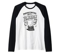 Procrastinator Funny Tomorrow Humour Tee Manche Raglan