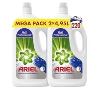 Procter & Gamble Ariel Professional Lessive Liquide, 220 Lavages (2x 4.95L), Élimine Les Taches Incrustées, Lavage Professionnel dès le 1er Lavage, Nettoyage Impeccable Et Protection De La Couleur