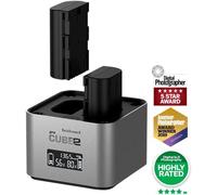 - Procube 2 - Chargeur Duo Pour Reflex Numérique - Pour Canon - Prise Eu/Uk/Usa - Chargeur Pour Lp-E6, Lp-E8, Lp-E17 - Ports De Charge Usb Et Logements Aa Intégrés[Z386]