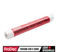 Prodec 50m X 2m Rouleau Polythène Poussière Drap Décorateurs Housse Bas Densité