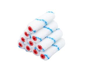 ProDec Advance 10 mini-rouleaux 100 mm résistants aux solvants | pour émulsion, peintures de sol, 2 composants, brillantes, satinées, primaires, sous-couches, sur murs, plafonds, bois, métal