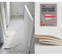 ProDec Advance Bâche Protector 7,2 m x 0,9 m en coton imperméable pour protéger de la peinture les escaliers, entrées, couloirs et sols, absorbe les liquides sans transpercer, réutilisable