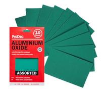 ProDec Advance Papier abrasif à base d'oxyde d'aluminium, 10 feuilles de différentes qualités pour le ponçage du bois, de la peinture, du plâtre, du matériau de remplissage, 9 « x 5,5 », 230 x 140 mm