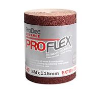 ProDec Advance Rouleau de 5 m de papier abrasif, oxyde d’aluminium, grain 40 extra grossier ProFlex ultra flexible, résistant aux fissures pour poncer bois, peinture, plâtre, joints, métal et plus