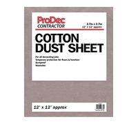 ProDec Contractor Bâche en coton 3,6 m x 3,6m