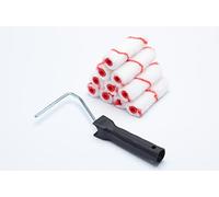 ProDec Contractor Lot de 11 mini rouleaux de peinture tissés à poils moyens de 10,2 cm avec cadre, rouleau de peinture pour une finition lisse avec peintures en émulsion sur murs intérieurs et