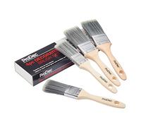 ProDec Decorator Lot de 4 pinceaux à Fibres synthétiques pour émulsions, peintures Brillantes et satinées sur Murs, plafonds, Bois et métal