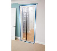 ProDec Film de protection à porte zippée en polyéthylène transparent robuste pour éviter le transfert de poussière pendant les travaux de rénovation et construction