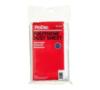 ProDec Film de protection léger 4,6 m x 3,6 m anti-poussière et imperméable pour couvrir et protéger les sols et le mobilier des éclaboussures et projections pendant les travaux de peinture