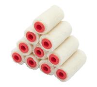 ProDec Lot de 10 micro-rouleaux laqueurs mohair 50 mm, finition lisse avec peintures brillantes/satinées, vernis, lasures sur plinthe, rebord de fenêtre, porte, placard, métal, etc